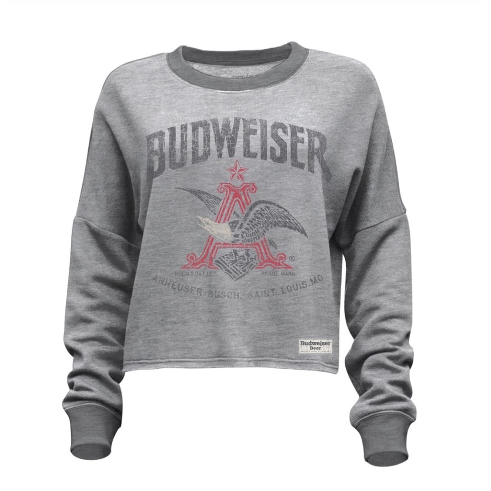 - LADIES CROP BUDWEISER FLEECE